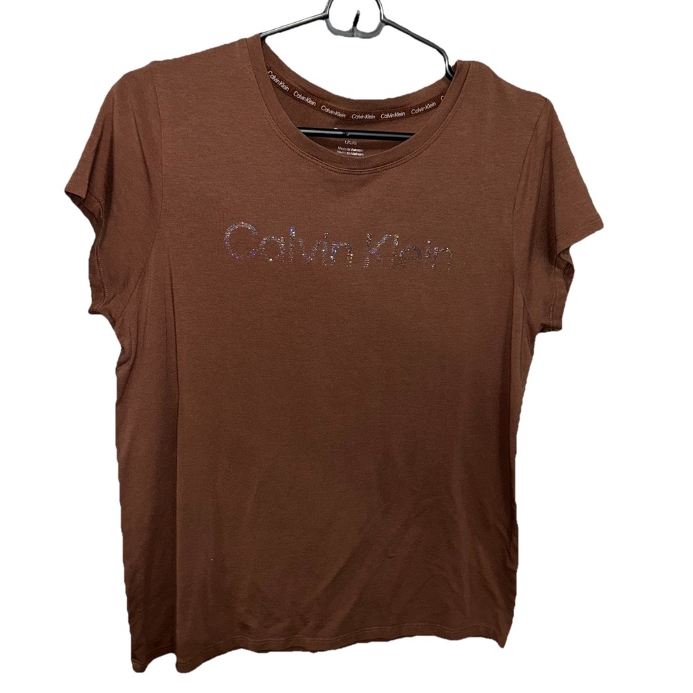 Calvin Klein Women's Chocolate Brown Tee